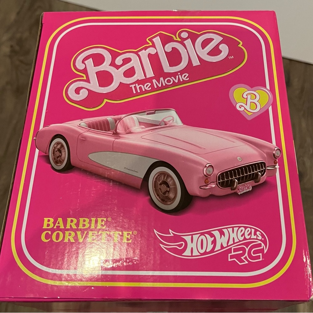 LAST ONE💕MUST FOR BARBIE LOVERS!! Barbie Hot Wheels Remote Control Corvette!NIB - Picture 7 of 7